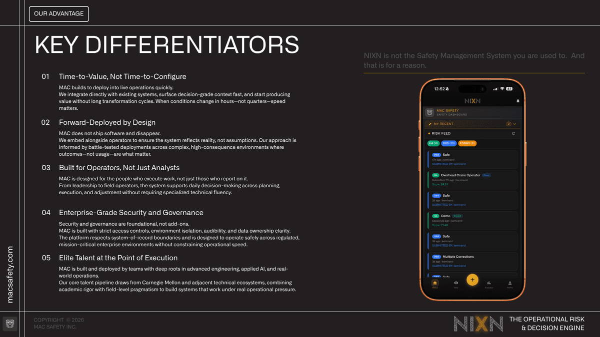 NIXN mobile risk feed interface