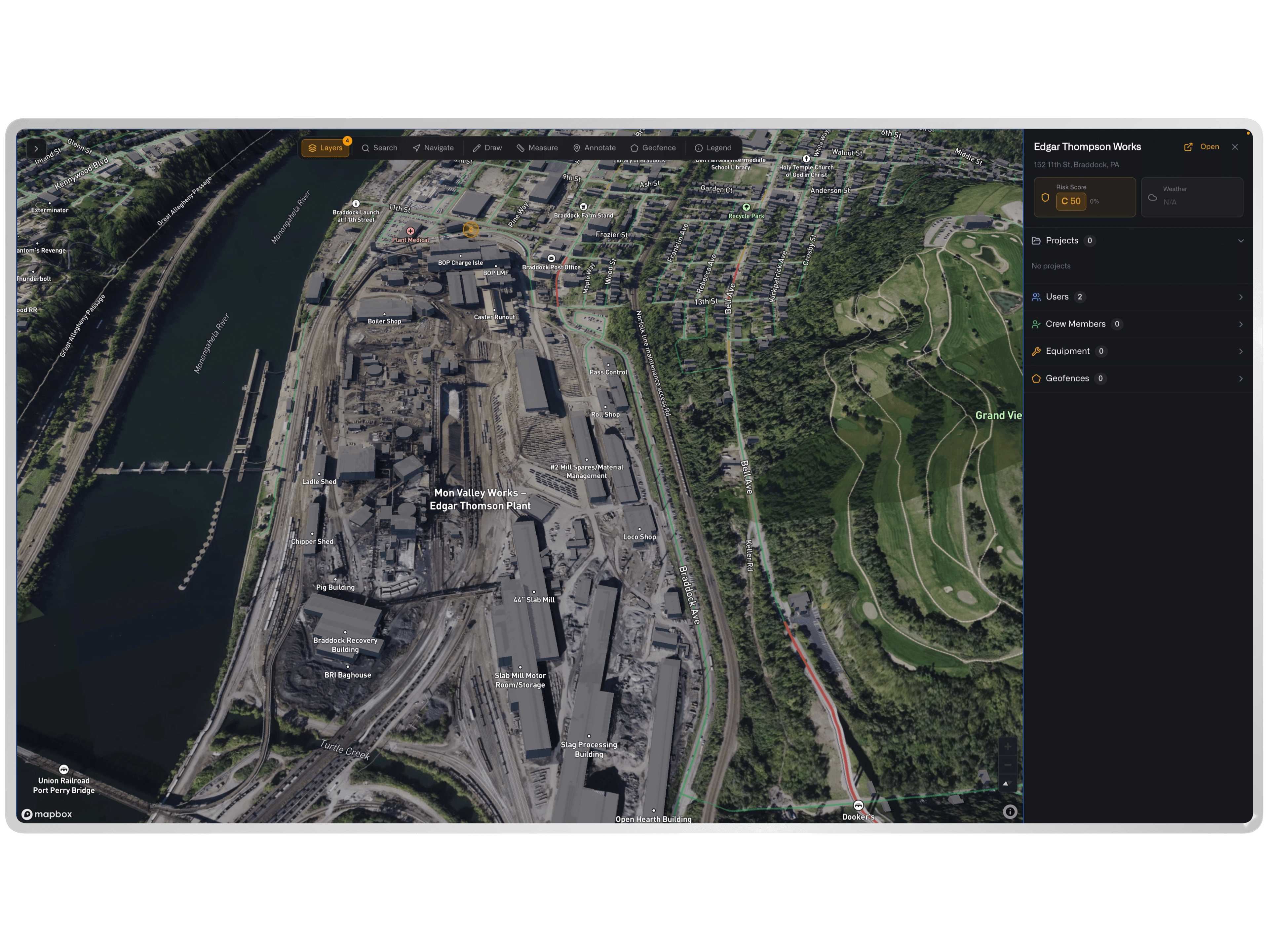 NIXN Satellite Imagery — Site Map View